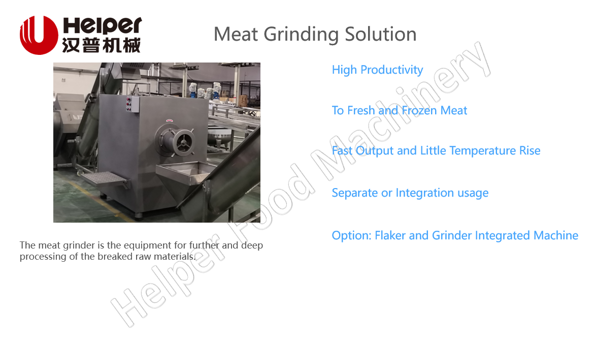 Meat grinding solution Meat grinding solution